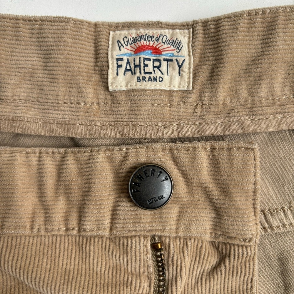 Faherty Stretch Terry Corduroy 5-Pocket Pant In Barley Tan Size 40 - Picture 7 of 17